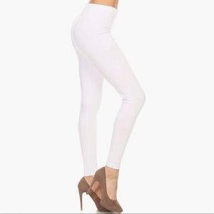 Soft and Solid White Leggings